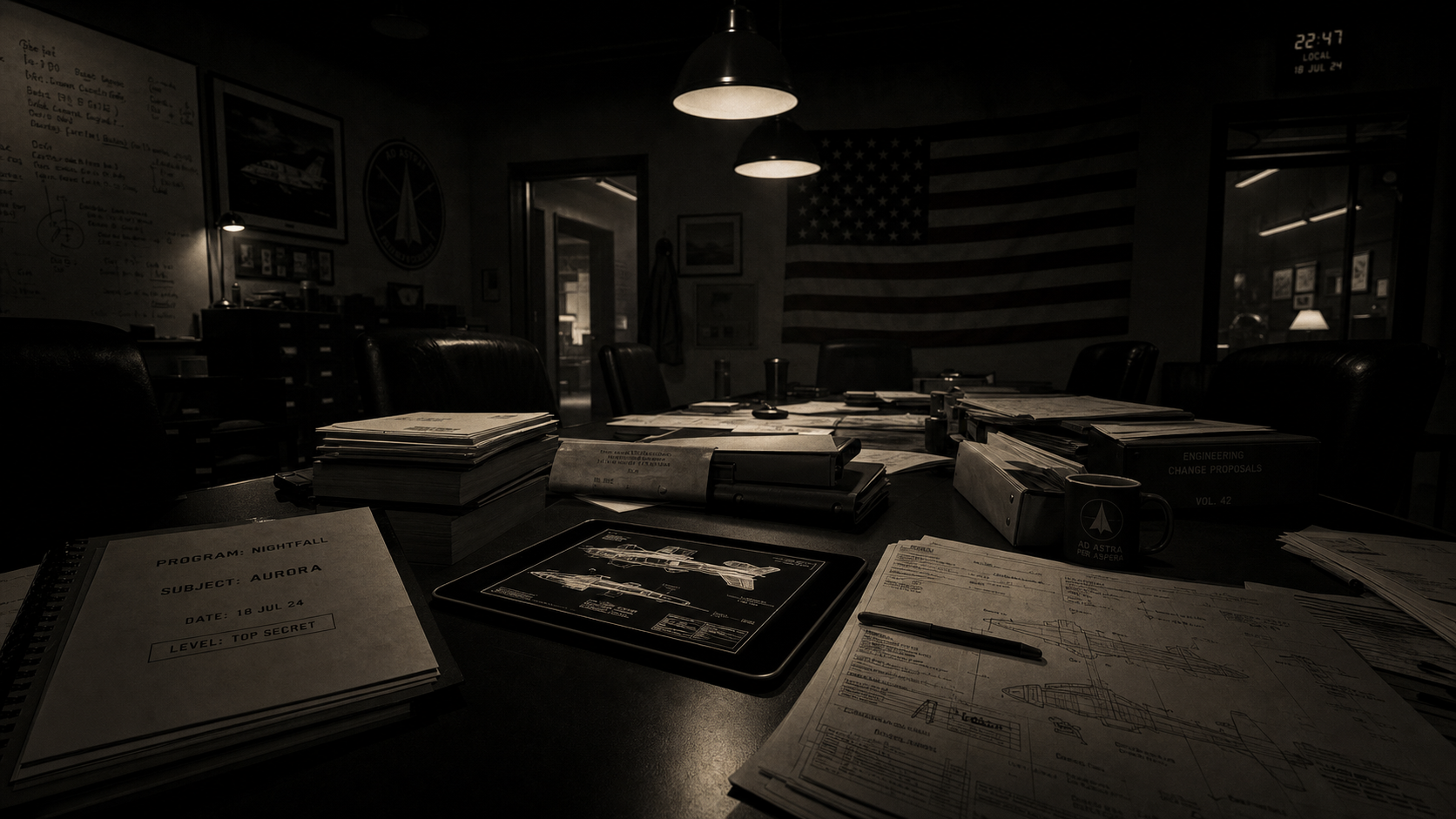Defense contract negotiation across a program office table